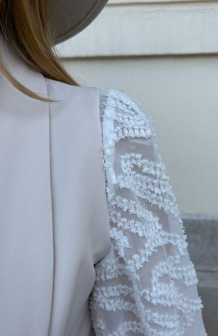 Dames Gilet Getailleerd Beige – shoparchief, foto 6