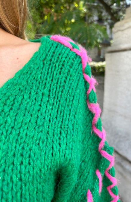 Exclusive Handmade Sweater FMH Bright Green – shoparchief, foto 9