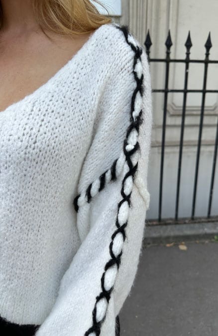 Exclusive Handmade Sweater FMH Ecru – shoparchief, foto 8