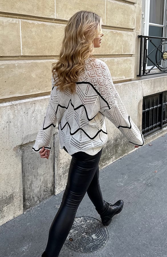 Fashion Musthaves Pullover Beige Striped, Shoparchiv, Foto 8