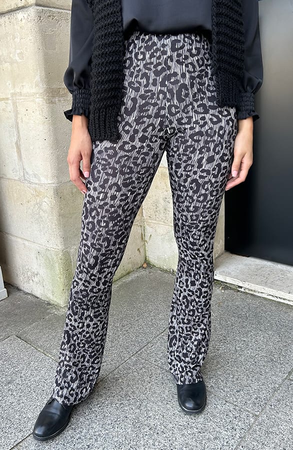 Flared Broek Panterprint Luxury – shoparchief, foto 6