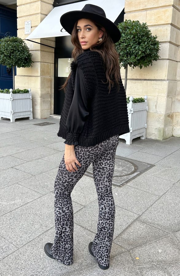Flared Broek Panterprint Luxury – shoparchief, foto 8