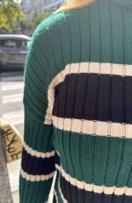 Gebreide Strepen Jurk Smaragd – shoparchief, foto 8