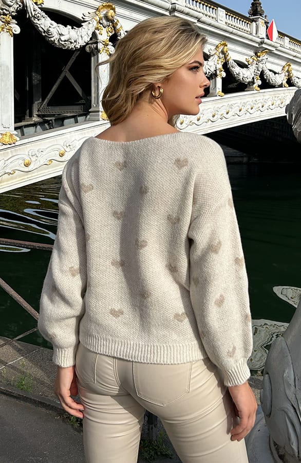 Herzchen Knitted Pullover Hellbeige, Shoparchiv, Foto 8