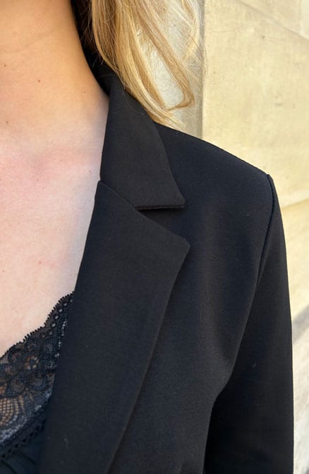 Jersey Blazer Stretch Zwart – shoparchief, foto 7