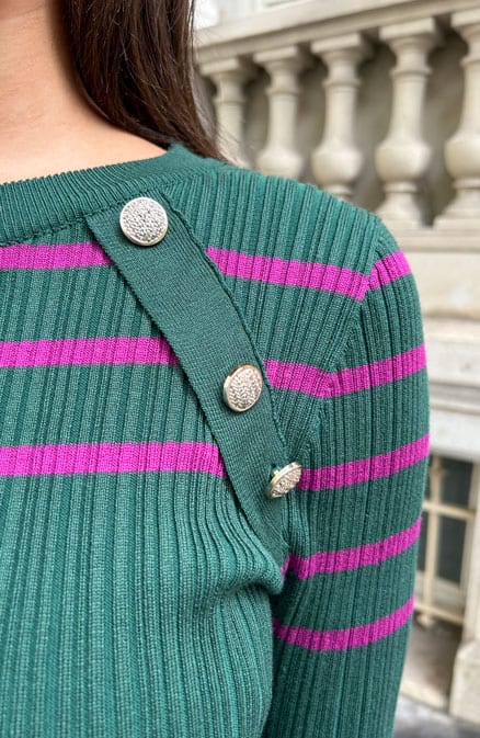 Knopen Top Long Sleeve Smaragd – shoparchief, foto 6