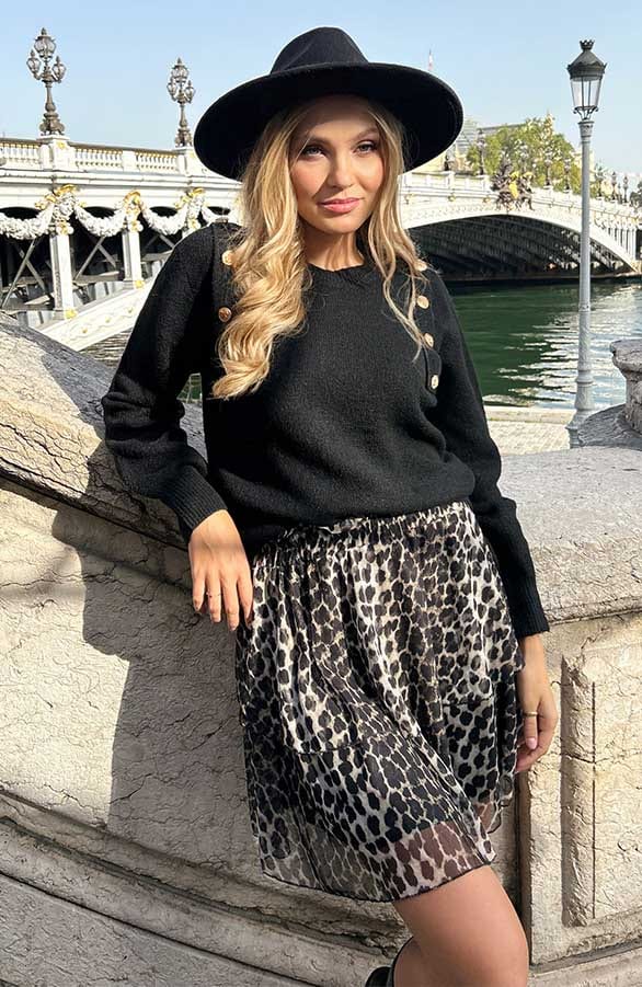 Leopard Laagjes Mesh Rok – shoparchief, foto 1