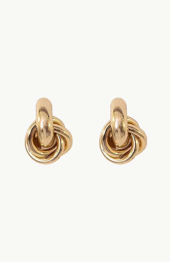 Luxury Knot Oorbellen Goud – shoparchief, foto 1