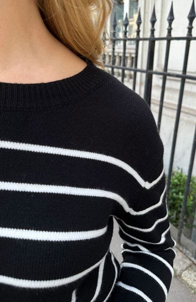 Maxi Strepen Jurk Comfy Zwart – shoparchief, foto 9