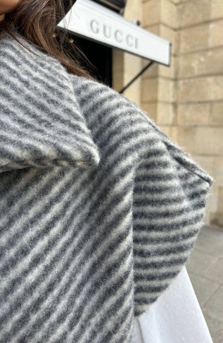 Oversized Woven Gilet Grijs – shoparchief, foto 6