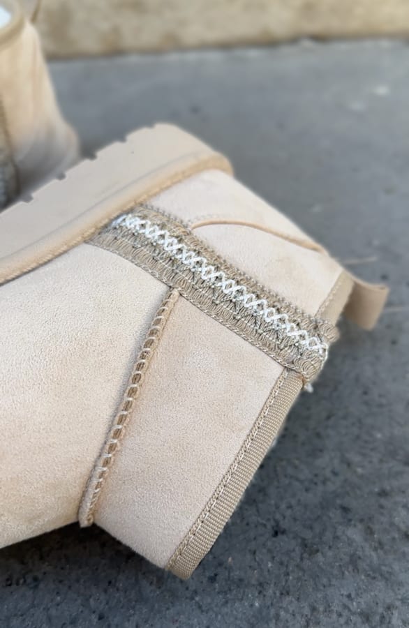 Overstitching Boots Beige – shoparchief, foto 2