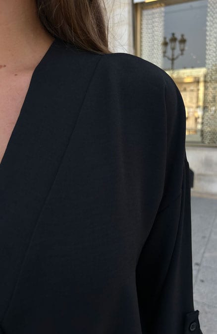 Palermo Pocket Jurk Long Sleeve Zwart – shoparchief, foto 8