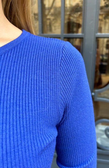 Round Neck Stretch Dress Kobalt – shoparchief, foto 7