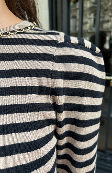 Strepen Trui Chain Taupe – shoparchief, foto 6