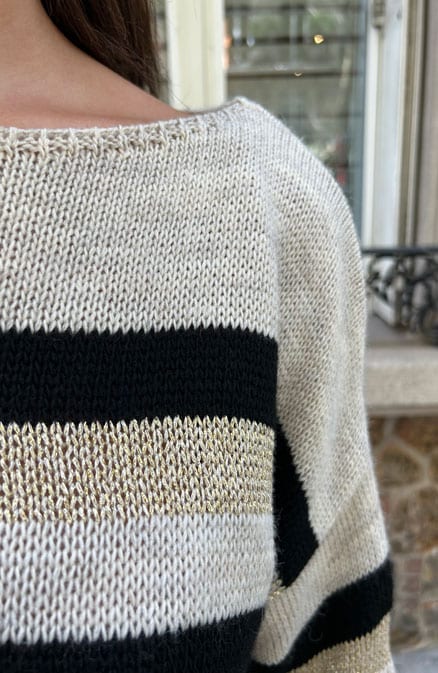 Strepen Trui Lurex Zwart – shoparchief, foto 6