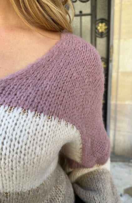 Trui Met Banen Mauve – shoparchief, foto 8