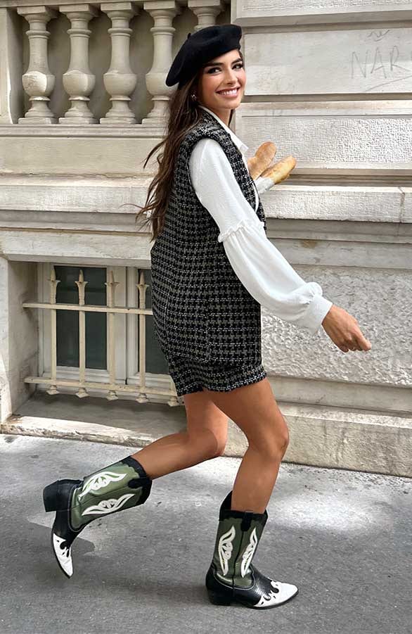 Tweed Luxury Gilet Army – shoparchief, foto 8