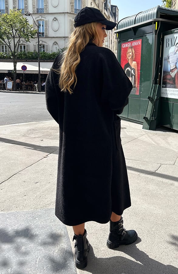 Ultra Soft Coat Classic Zwart – shoparchief, foto 4