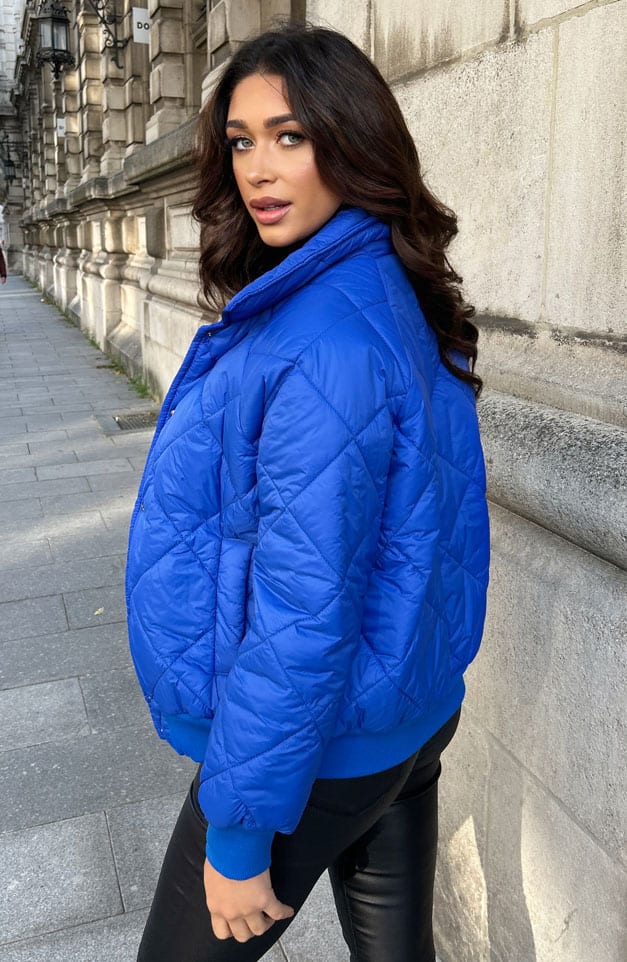 Bomber Jacket Quilted Kobalt – shoparchief, foto 10