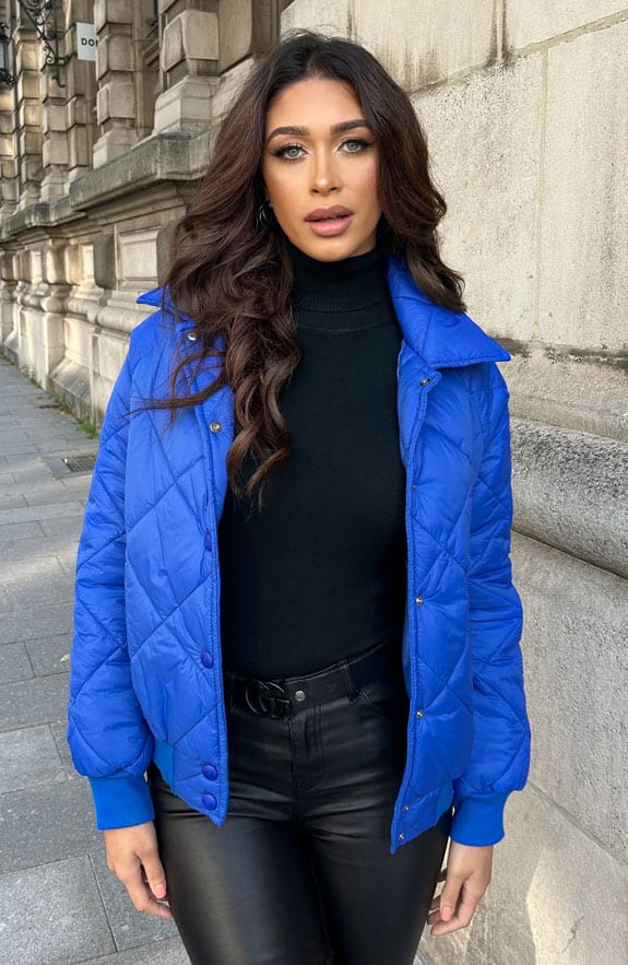 Bomber Jacket Quilted Kobalt – shoparchief, foto 9