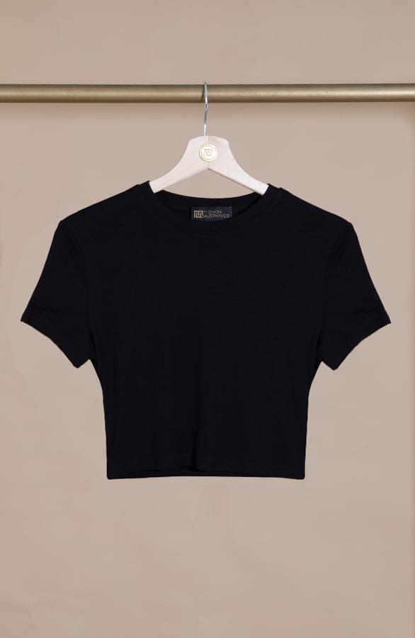 Crop Top Ultra Stretch Black – shoparchief, foto 4