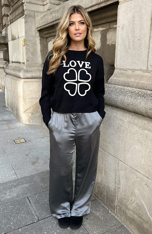 Satijnen Broek Grijs – shoparchief, foto 3