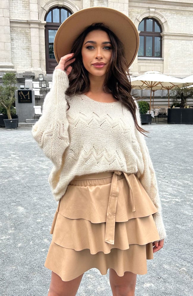 Trui Zigzag Beige – shoparchief, foto 1