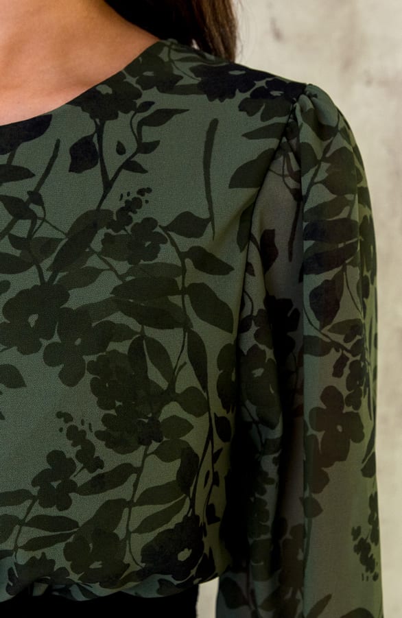 Botanical Ruffle Jurk Army – shoparchief, foto 8