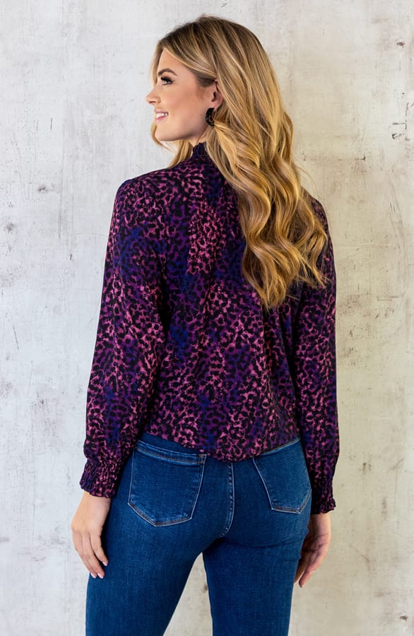 Col Blouse Leopard Dust Roze – shoparchief, foto 4