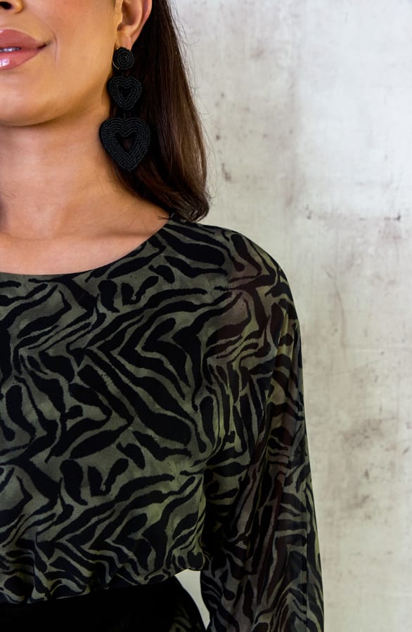 Casual Print Jurk Army – shoparchief, foto 6