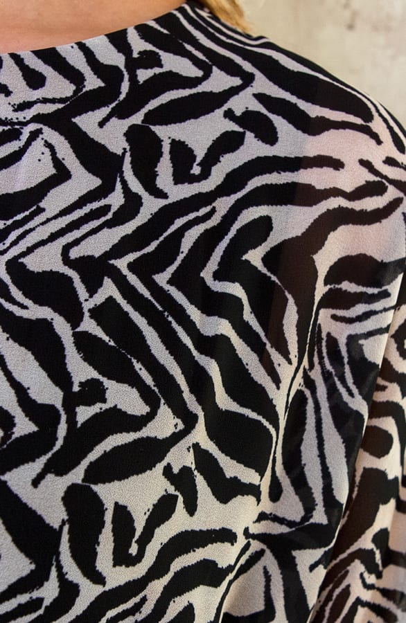 Casual Print Jurk Beige – shoparchief, foto 5