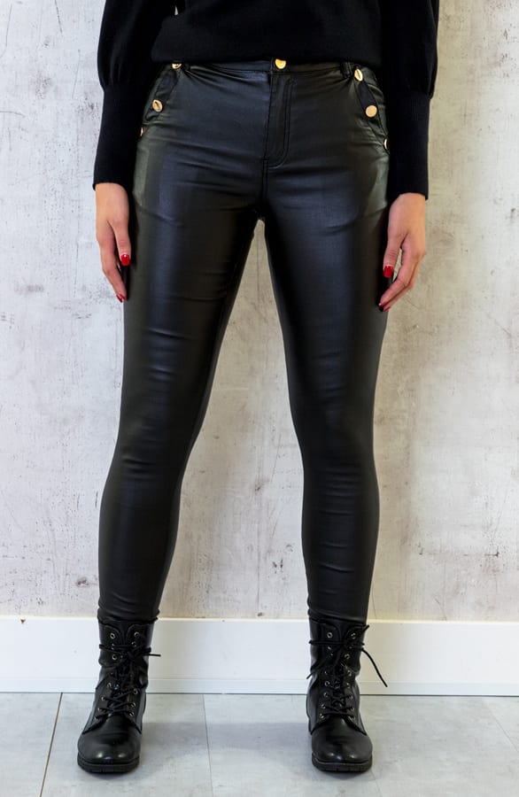 Coating Jeans Knopen Zwart – shoparchief, foto 8