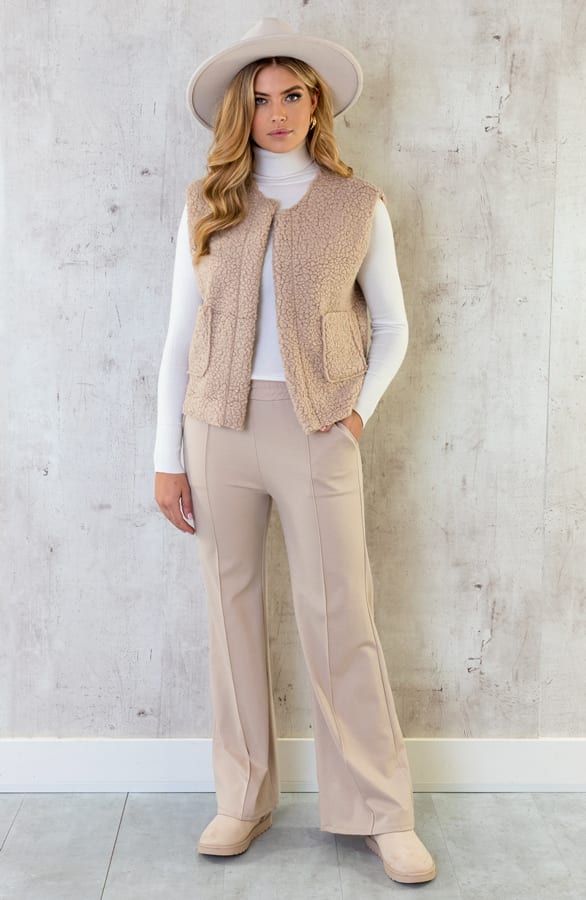 Gilet Pocket Teddy Light Camel – shoparchief, foto 5