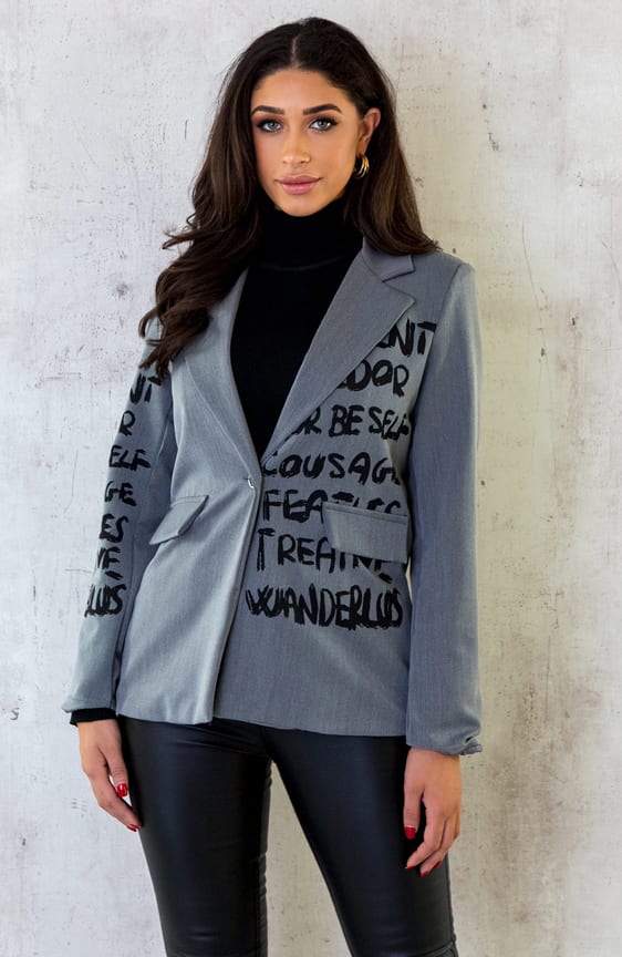 Graffiti Blazer Grijs – shoparchief, foto 3