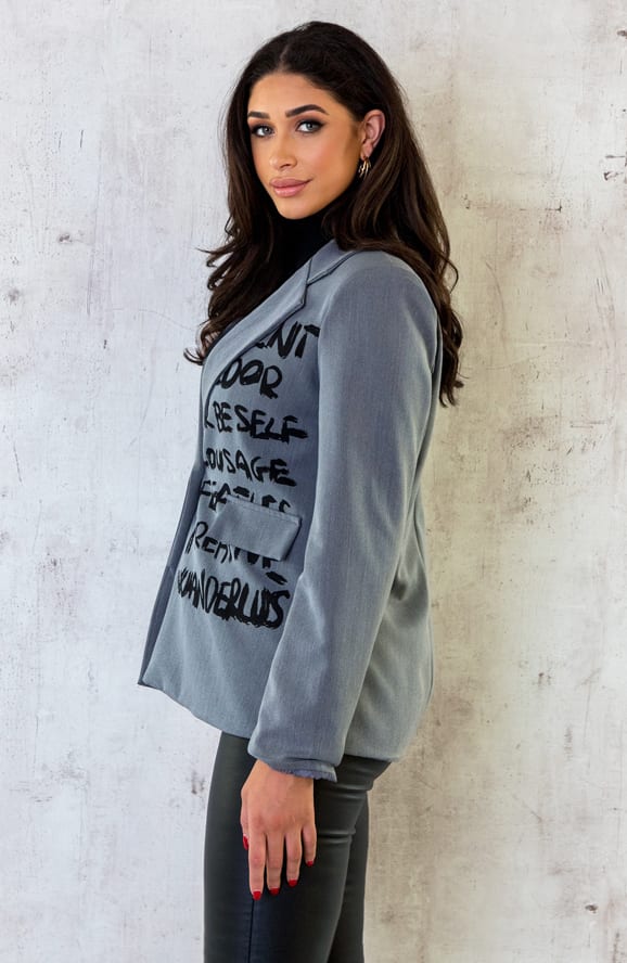 Graffiti Blazer Grijs – shoparchief, foto 2
