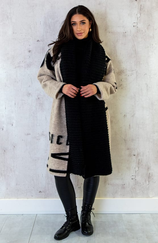 Knitted Sjaal Ultra Zwart – shoparchief, foto 6