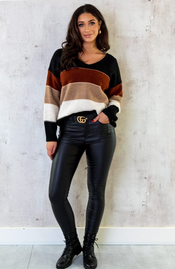 Luxury Banen Trui Camel – shoparchief, foto 4