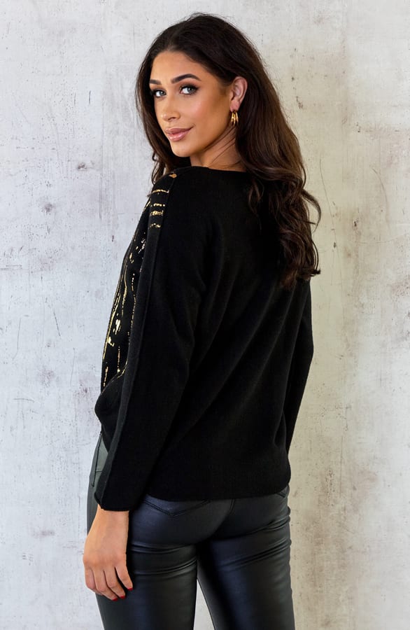 Metallic Soft Trui Zwart – shoparchief, foto 4