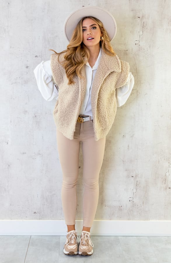 Skinny High Waist Jeans Beige 2.0 – shoparchief, foto 2