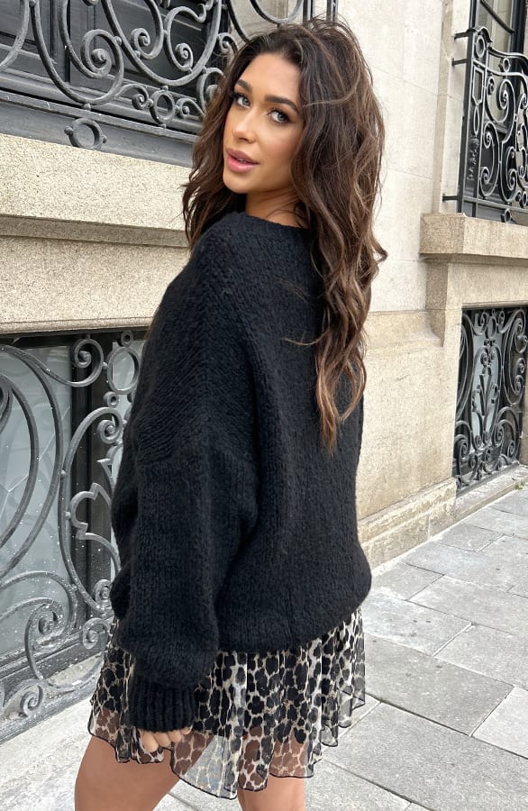 Soft Oversized Pullover Schwarz, Foto 7