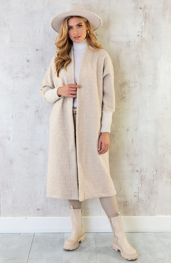 Soft Teddy Vest Lang Beige – shoparchief, foto 3