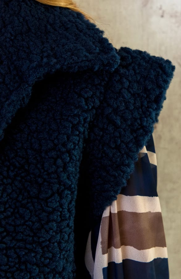 Teddy Gilet Oversized Marine – shoparchief, foto 6
