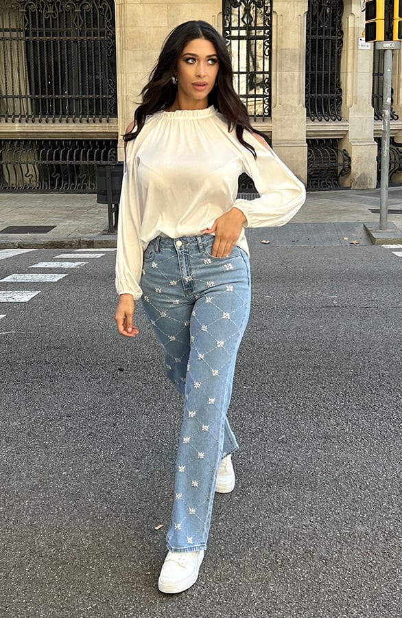 Blouse Met Cut Out Ecru – shoparchief, foto 5