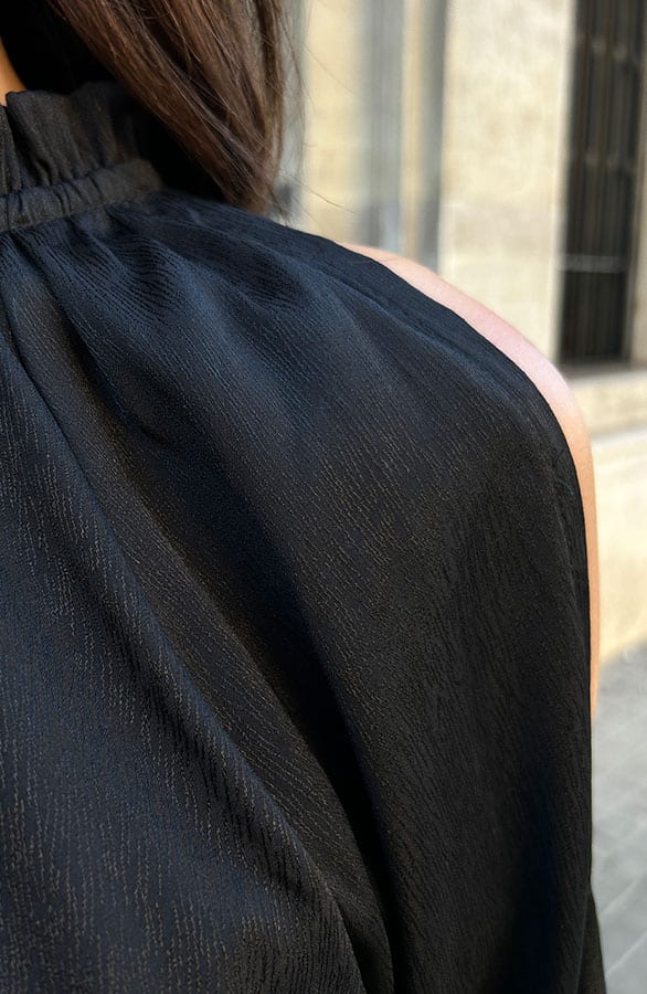 Blouse Met Cut Out Zwart – shoparchief, foto 7