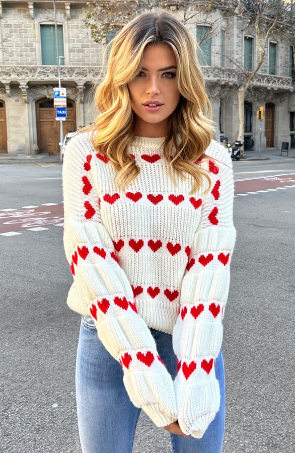 Hartjes Trui Wit Rood – shoparchief, foto 2