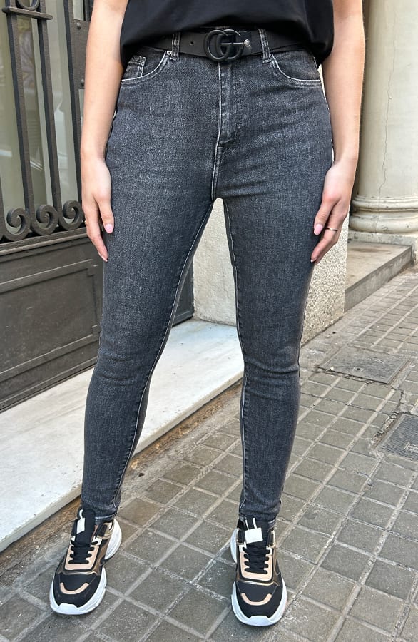 High Waisted Push Up Jeans Dark Grey – shoparchief, foto 6