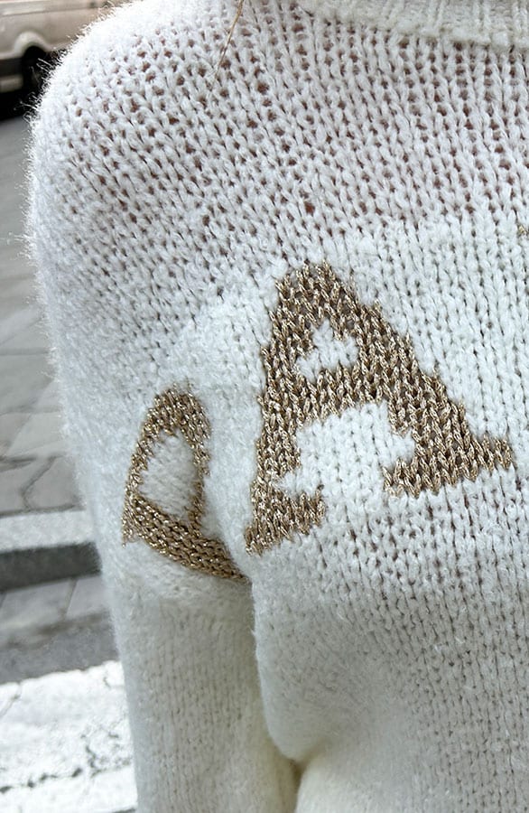 Oversized Soft Trui Paris Ecru – shoparchief, foto 7