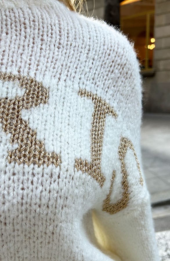 Oversized Soft Trui Paris Ecru – shoparchief, foto 8