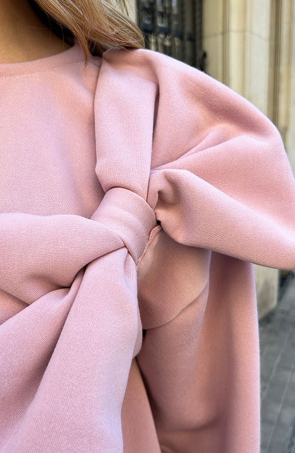 Oversized Strik Trui Dust Roze – truien, foto 5