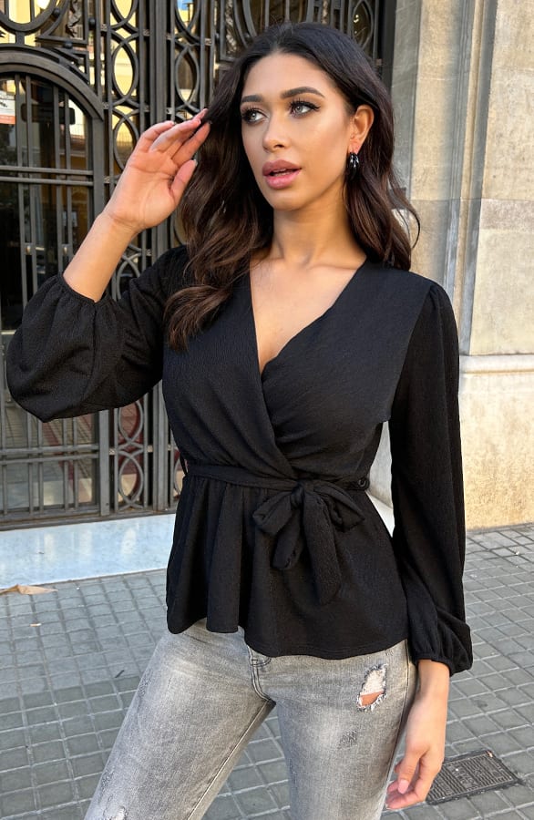 Peplum Top Luxury Black – shoparchief, foto 3